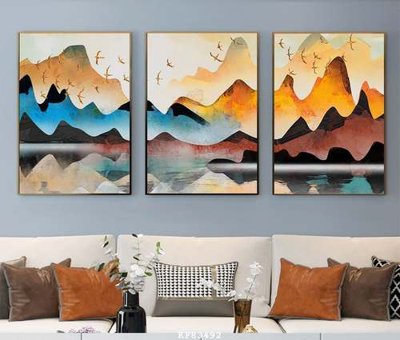 Download file File tranh hiện đại pha lê gương KF83492 (gốc) in mica đèn LED