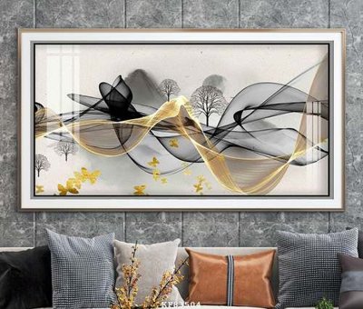 File in trần File tranh hiện đại pha lê gương KF83504 (bản gốc) đại dương