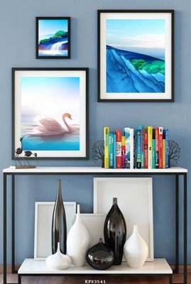 File in mica File tranh hiện đại pha lê gương KF83541 (bản gốc) làm vách ngăn