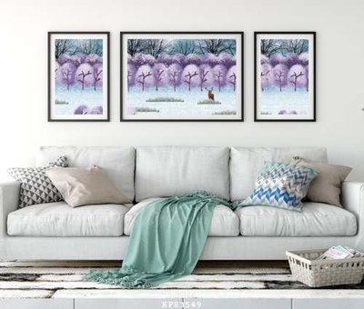 File in trần File tranh hiện đại pha lê gương KF83549 (bản gốc) bầu trời