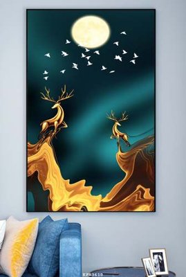 File tranh File tranh hiện đại pha lê gương KF83610 (file gốc) chủ đề phong thủy