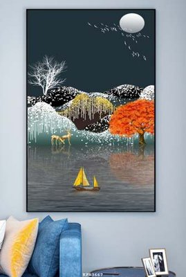 File gốc File tranh hiện đại pha lê gương KF83667 (thiết kế) độc quyền