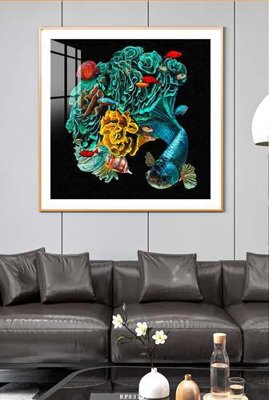 File gốc File tranh hiện đại pha lê gương KF83746 cho in ấn và thiết kế