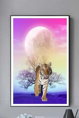 File ảnh File tranh hiện đại pha lê gương KF83753 (gốc) in PP, decal