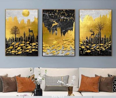 File tranh File tranh hiện đại pha lê gương KF83855 (gốc) phong cách tối giản