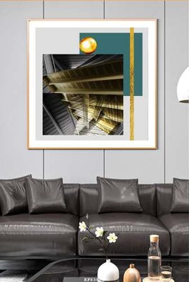 File in lụa File tranh hiện đại pha lê gương KF83881 (hoa văn) File tranh hiện đại pha lê gương KF83881