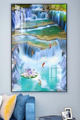 File in trần File tranh hiện đại pha lê gương KF83964 (bản gốc) trời sao