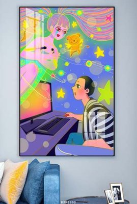 File tranh File tranh hiện đại pha lê gương KF83992 (ảnh gốc) chi tiết rõ ràng