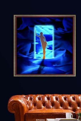 File gốc File tranh hiện đại pha lê gương KF84006 (in lụa) tranh phong thủy