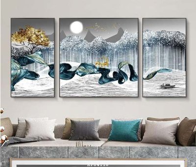 File gốc in ấn File tranh hiện đại pha lê gương KF84118 chất lượng vượt trội