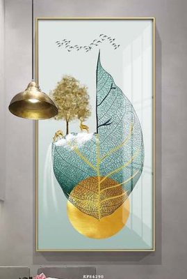 Download file gốc File tranh hiện đại pha lê gương KF84290 (in lụa) tranh 3D