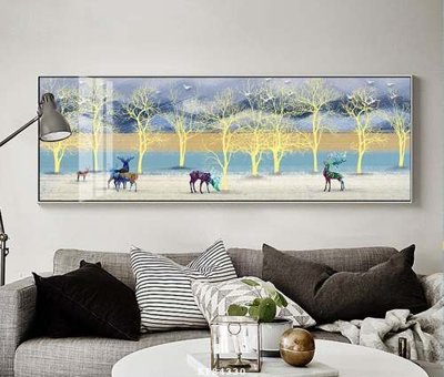 File in lụa File tranh hiện đại pha lê gương KF84330 (phong cảnh) File tranh hiện đại pha lê gương KF84330