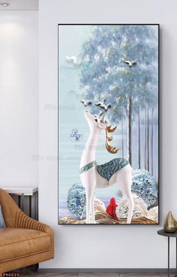 File tranh quảng cáo File tranh hiện đại pha lê gương KF90021 (file gốc) chuyên nghiệp