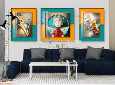 File in trần File tranh hiện đại pha lê gương KF90046 (file gốc) chủ đề vũ trụ