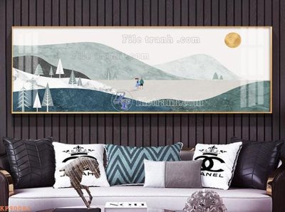 File gốc File tranh hiện đại pha lê gương KF90081 (in mica) trang trí