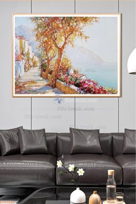 File tranh File tranh hiện đại pha lê gương KF90091 (file gốc) chủ đề phong thủy