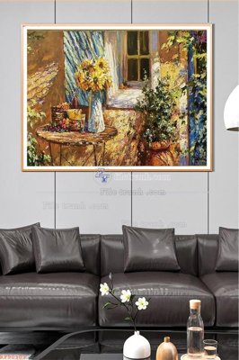 File tranh File tranh hiện đại pha lê gương KF90103 (ảnh gốc) in trần 3D