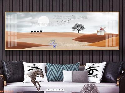 Ảnh gốc File tranh hiện đại pha lê gương KF90127 (nét căng) in mica