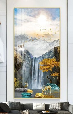 File tranh gốc File tranh hiện đại pha lê gương KF90129 (bản đẹp) độc quyền