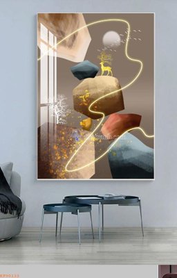 File tranh File tranh hiện đại pha lê gương KF90133 (gốc) in backlit film