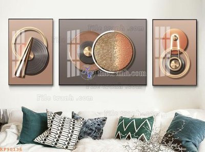 File gốc in ấn File tranh hiện đại pha lê gương KF90136 chuẩn màu CMYK