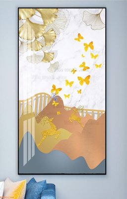 File ảnh File tranh hiện đại pha lê gương KF90144 (gốc) in PP, decal