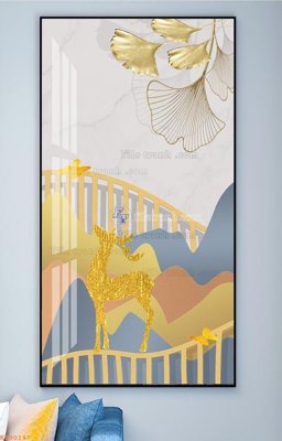 File tranh File tranh hiện đại pha lê gương KF90147 (gốc) chủ đề động vật