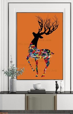 Ảnh gốc File tranh hiện đại pha lê gương KF90199 (độ nét cao) in mica