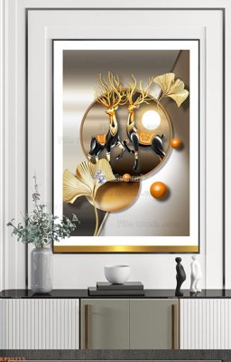 File gốc File tranh hiện đại pha lê gương KF90213 (in lụa) chi tiết cao