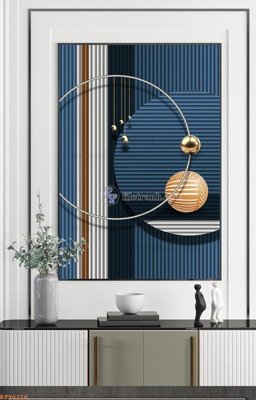 File in trần File tranh hiện đại pha lê gương KF90216 (bản gốc) hoa văn