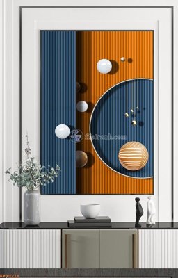 File in ấn File tranh hiện đại pha lê gương KF90218 chuyên nghiệp