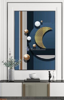 File ảnh File tranh hiện đại pha lê gương KF90219 (gốc) in decal dán tường