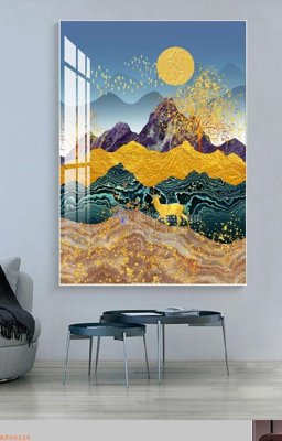 File tranh File tranh hiện đại pha lê gương KF90225 (file gốc) chuẩn màu in