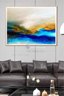 File gốc File tranh hiện đại pha lê gương KF90251 (in lụa) tranh phong thủy