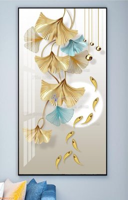 Hình ảnh file gốc File tranh hiện đại pha lê gương KF90317 cho in UV