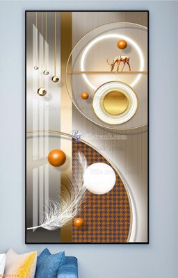 File in trần File tranh hiện đại pha lê gương KF90318 (bản gốc) 5D