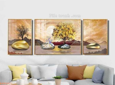 File gốc File tranh hiện đại pha lê gương KF90327 (cho in ấn) từ kho Filetranh