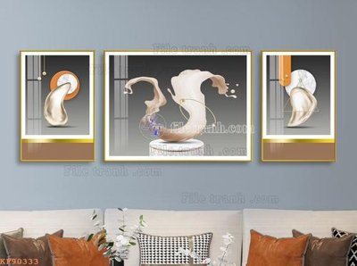 Ảnh mô tả file gốc in mica File tranh hiện đại pha lê gương KF90333