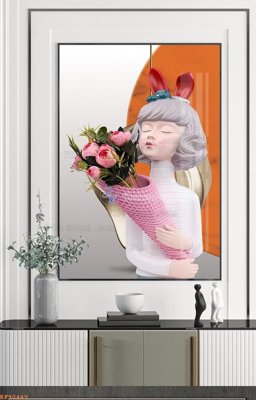 Download file tranh File tranh hiện đại pha lê gương KF90449 (file gốc PSD)