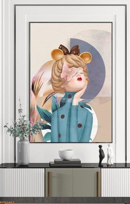 File in ấn File tranh hiện đại pha lê gương KF90463 (bản gốc) cao cấp