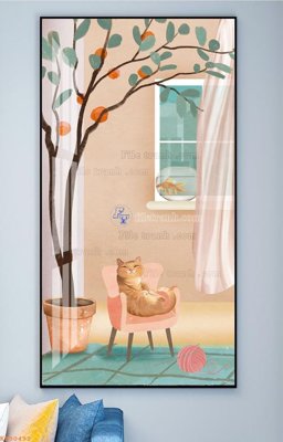 File ảnh gốc File tranh hiện đại pha lê gương KF90492 (chuyên in mica)