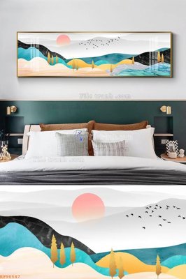 Cung cấp file tranh gốc File tranh hiện đại pha lê gương KF90547 độc quyền