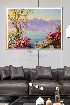 File tranh gốc File tranh hiện đại pha lê gương KF90563 (bản quyền) độc đáo