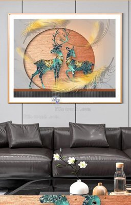 Tải file File tranh hiện đại pha lê gương KF90585 (PSD) cho in ấn quảng cáo