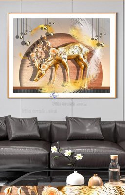 Download file File tranh hiện đại pha lê gương KF90586 (gốc) in mica đèn LED