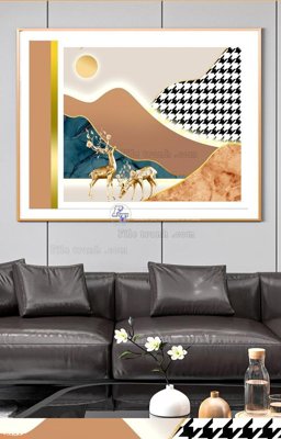 File in ấn File tranh hiện đại pha lê gương KF90623 (bản gốc) chất lượng cao