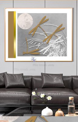 Download file gốc File tranh hiện đại pha lê gương KF90625 (in lụa) cao cấp