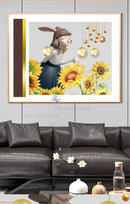 File gốc File tranh hiện đại pha lê gương KF90630 (in mica) làm bảng hiệu