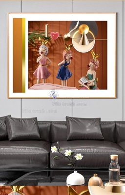 File in trần File tranh hiện đại pha lê gương KF90632 (bản gốc) bầu trời