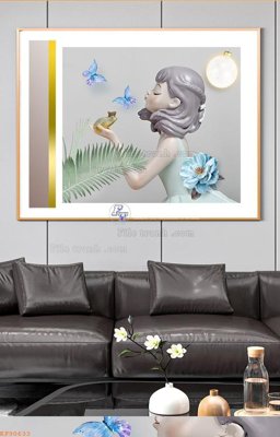 File gốc File tranh hiện đại pha lê gương KF90633 (chuẩn màu) cho in offset